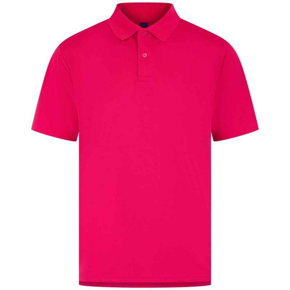 Henbury Mens Pique Polo Shirt / Bright Pink